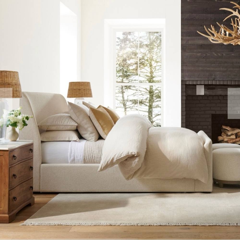 Pottery Barn Belgian flax linen duvet cover queen